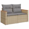vidaXL 10 Piece Garden Sofa Set with Cushions Mix Beige Poly Rattan