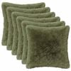 vidaXL Cushion with Pillow HEERLEN 6 pcs Green PV Fleece