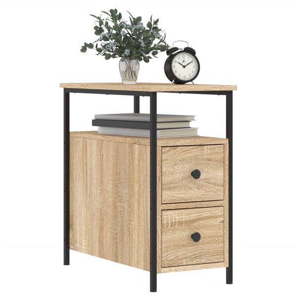 vidaXL Bedside Cabinet Sonoma Oak 30x60x60 cm Engineered Wood