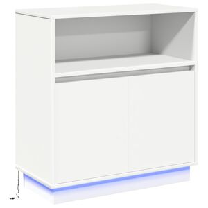 vidaXL LED Sideboard White 71 x 34.5 x 75 cm Engineered Wood