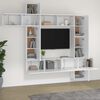 vidaXL 9 Piece TV Cabinet Set White Engineered Wood