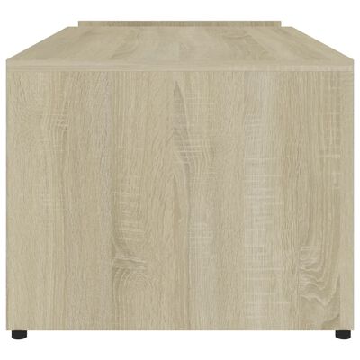 vidaXL Coffee Table White and Sonoma Oak 90x45x35 cm Engineered Wood