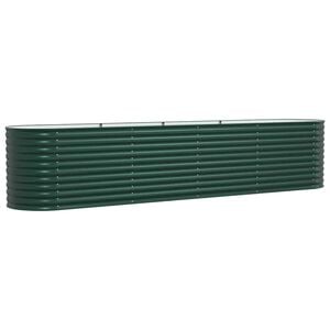 vidaXL Raised Bed Green 400 x 80 x 81 cm Steel