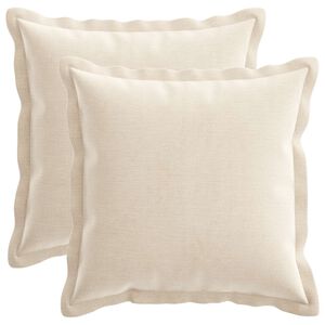 vidaXL Cushion Cover 2 pcs HOUTEN Cream 40 x 40 cm Chenille Fabric