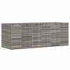 vidaXL Garden Cushion Box PE Rattan 291x100.5x104 cm Grey