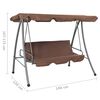 vidaXL Outdoor Swing Bench with Canopy Coffee