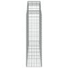 vidaXL Arched Gabion Baskets 18 pcs 200x50x140/160 cm Galvanised Iron