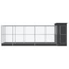 vidaXL Aviary with Extension Silver 623x203x216 cm Steel