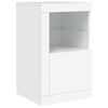 vidaXL Sideboard with LED Lights White 142.5x37x67 cm