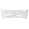 vidaXL 25 pcs White Stretchable Decorative Chair Band with Diamond Buckle