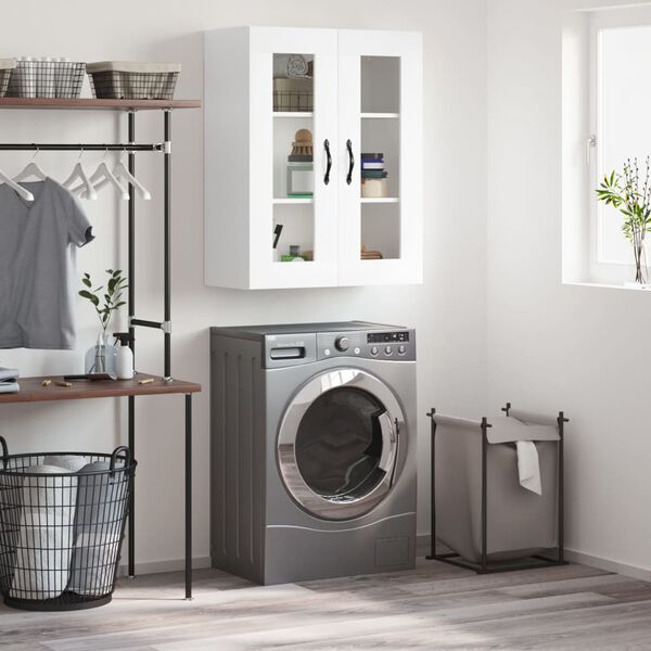 vidaXL Wall Mounted Cabinet White 69.5x34x90 cm Engineered Wood