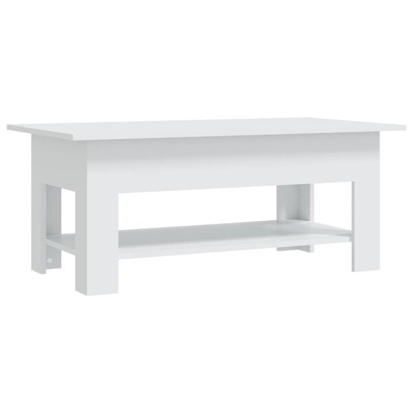 vidaXL Coffee Table White 102x55x42 cm Engineered Wood