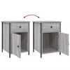 vidaXL Bedside Cabinet Grey Sonoma 40x42x60 cm Engineered Wood