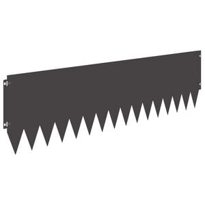 vidaXL Lawn Edging 10 pcs 103 x 30 cm Steel Black