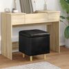 vidaXL Storage Ottoman with Cushion Black 40 x 40 x 45 cm Faux leather