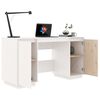 vidaXL Desk White 140x50x75 cm Solid Wood Pine