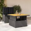 vidaXL 2 Piece Garden Dining Set with Cushions Black Poly Rattan