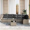 vidaXL Garden Sofa Set Grey Poly Rattan