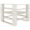 vidaXL Garden Pallet Corner Sofa Wood White