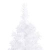 vidaXL Corner Artificial Christmas Tree White 210 cm PVC