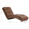 vidaXL Chaise Longue Brown Faux Suede Leather