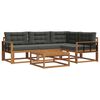 vidaXL Outdoor Sofa Set 5 pcs Natural and Anthracite
