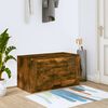 vidaXL Wall-mounted Shoe Cabinet Smoked Oak 70x35x38 cm Solid Wood Pine