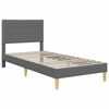 vidaXL Bed Frame with Headboard Dark Grey 90 x 190 cm Fabric