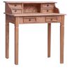 vidaXL Writing Desk with Drawers 90x50x101 cm Solid Mahogany Wood