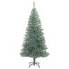 vidaXL Artificial Christmas Tree 300 LEDs&Ball Set&Flocked Snow 180 cm