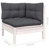 vidaXL 9 Piece Garden Lounge Set with Cushions White Pinewood