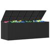 vidaXL Garden Cushion Box PE Rattan 291x100.5x104 cm Black
