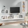 vidaXL 4 Piece TV Cabinet Set White Engineered Wood