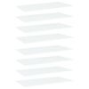vidaXL Bookshelf Boards 8 pcs White 80x20x1.5 cm Engineered Wood