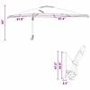 vidaXL Garden Parasol Sand 248.5 x 247.5 x 160 cm Polyester and Steel