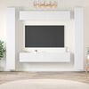 vidaXL 6 Piece TV Cabinet Set White Engineered Wood