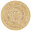 vidaXL Area Rug | Natural | Braided Jute | Medium | Durable | Area Rug | Round