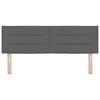 vidaXL Headboard with Headboard Dark Grey 144 cm Faux Leather