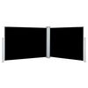 vidaXL Side Awning | Black | Polyester with PU coating | 120x1000 cm