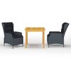 vidaXL 3 Piece Garden Dining Set Dark Grey