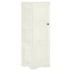 vidaXL Plastic Cabinet 40x43x125 cm Wood Design Vanilla Ice