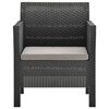 vidaXL 3 Piece Garden Lounge Set with Cushions PP Rattan Anthracite