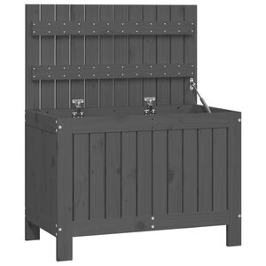 vidaXL Garden Storage Box Grey 76x42,5x54 cm Solid Wood Pine