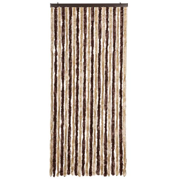 vidaXL Insect Curtain Beige and Light Brown 90x220 cm Chenille
