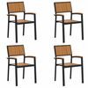 vidaXL Garden Chair 4 pcs Brown 56 x 57 x 87cm Solid Acacia wood