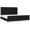 vidaXL Bed Frame without Mattress Black 152x203 cm Queen Fabric