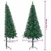 vidaXL Corner Artificial Christmas Tree LEDs&Ball Set Green 180 cm PVC