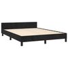vidaXL Bed Frame without Mattress Black 137x187 cm Double Velvet