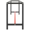 vidaXL Work Bench Frame Matte Black and Matte Red 210x50x79 cm Metal