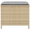 vidaXL 5 Piece Garden Dining Set with Cushions Mix Beige Poly Rattan